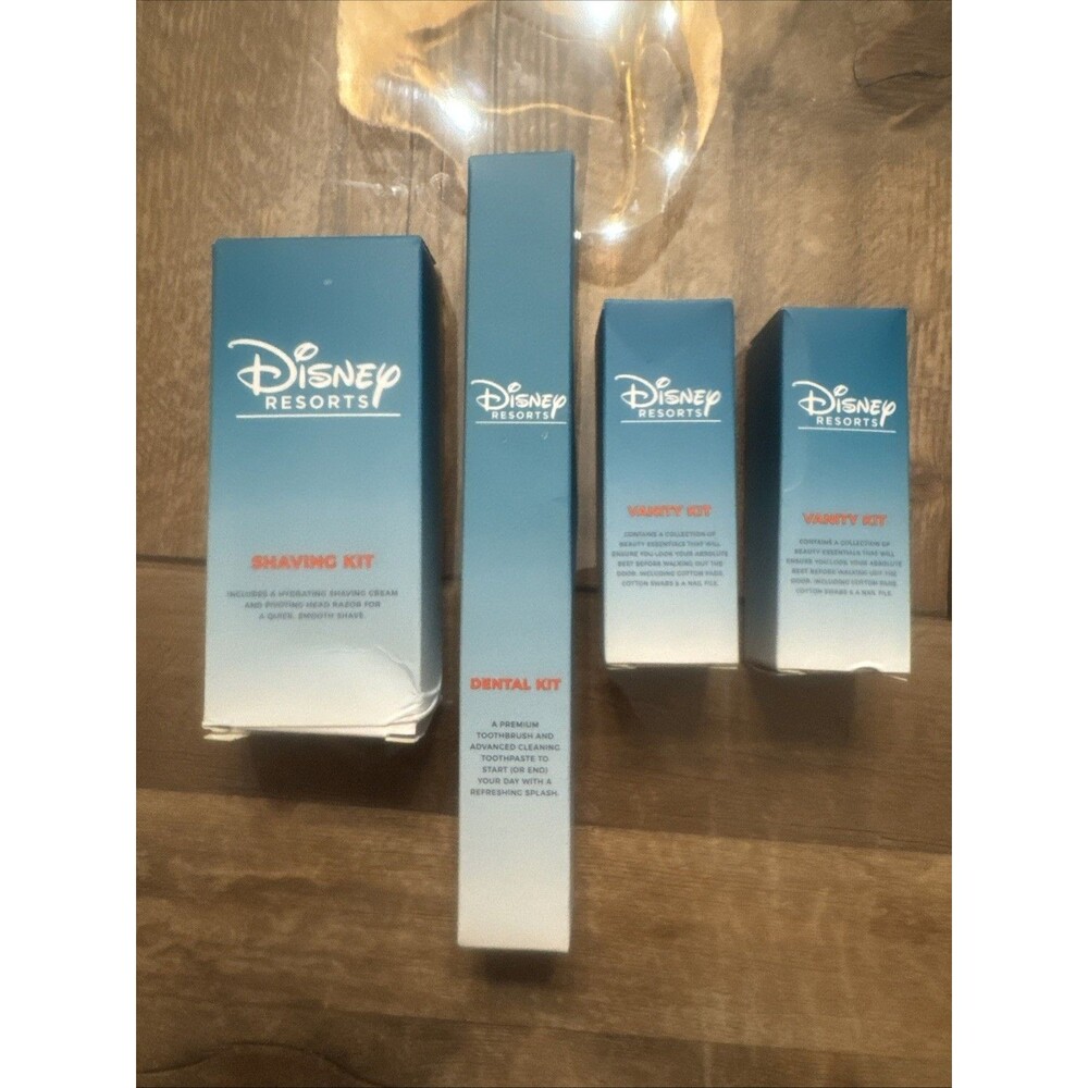 Disney Resorts Sea Salt Shaving Kit, Dental Kit, And 2 Vanity Kits